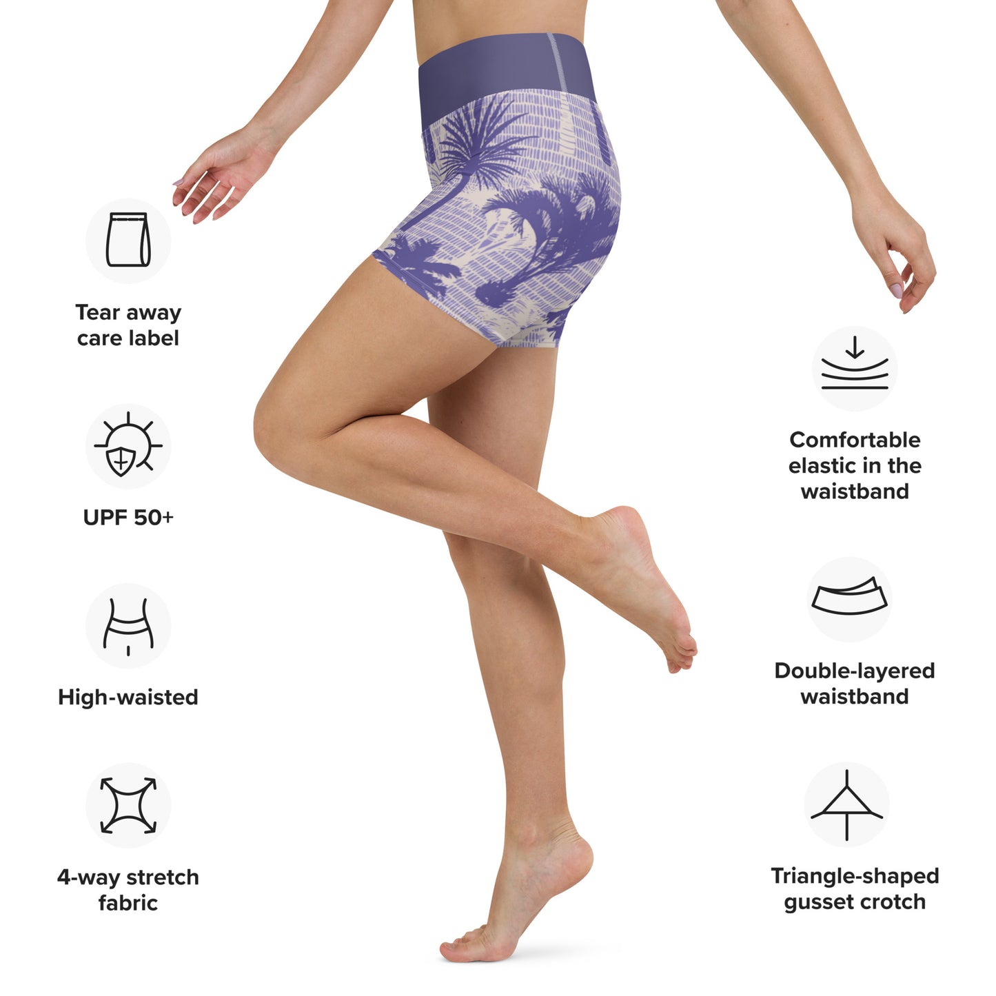 Yoga Shorts - Palm
